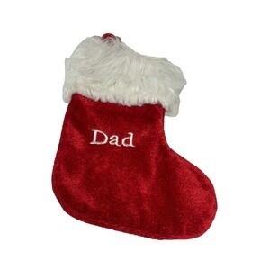 mini small red white christmas stocking family member DAD